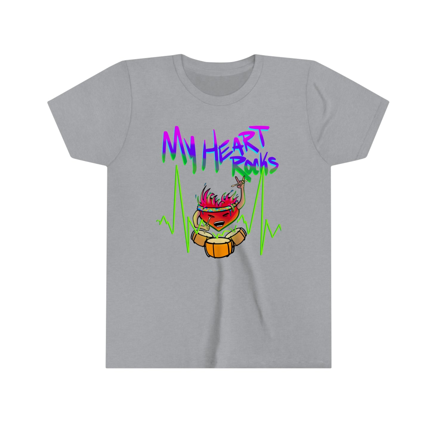 My Heart Rocks Youth Tee  (front only)