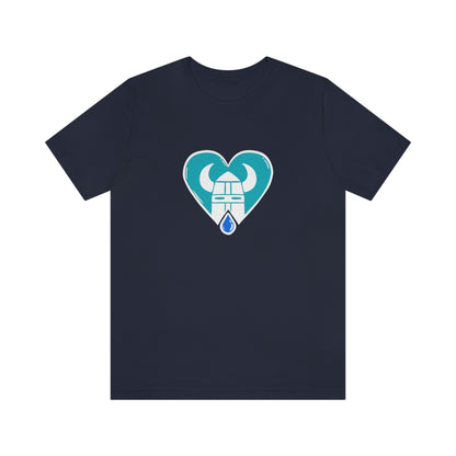 Helmet in a Heart Tee (front only)