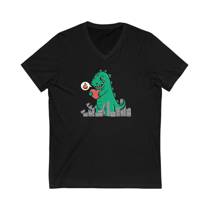 Baby Godzilla V-Neck Tee (front only)