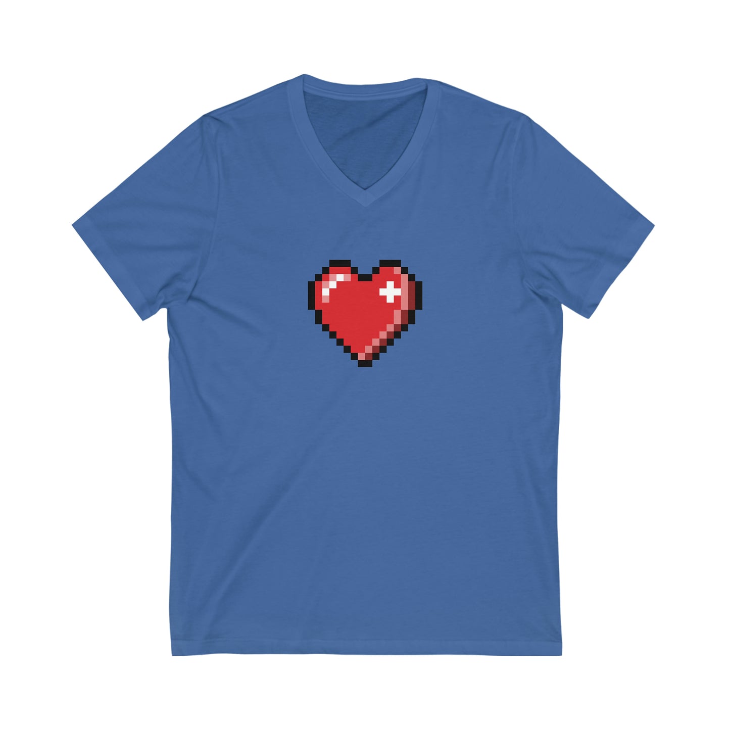 8bit Heart V-Neck Tee (front only)