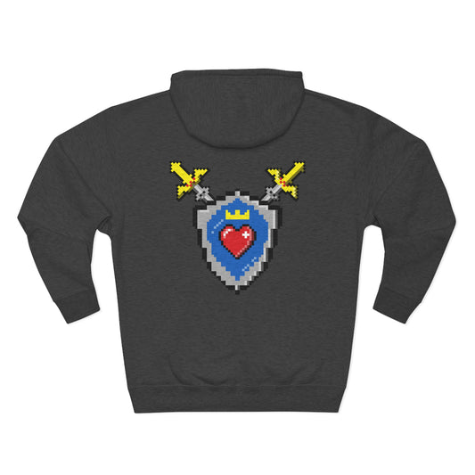 8bit Sword and Shield Pullover Hoodie (front and back)