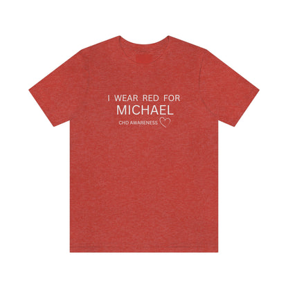 I Wear Red For Michael Tee (front only)