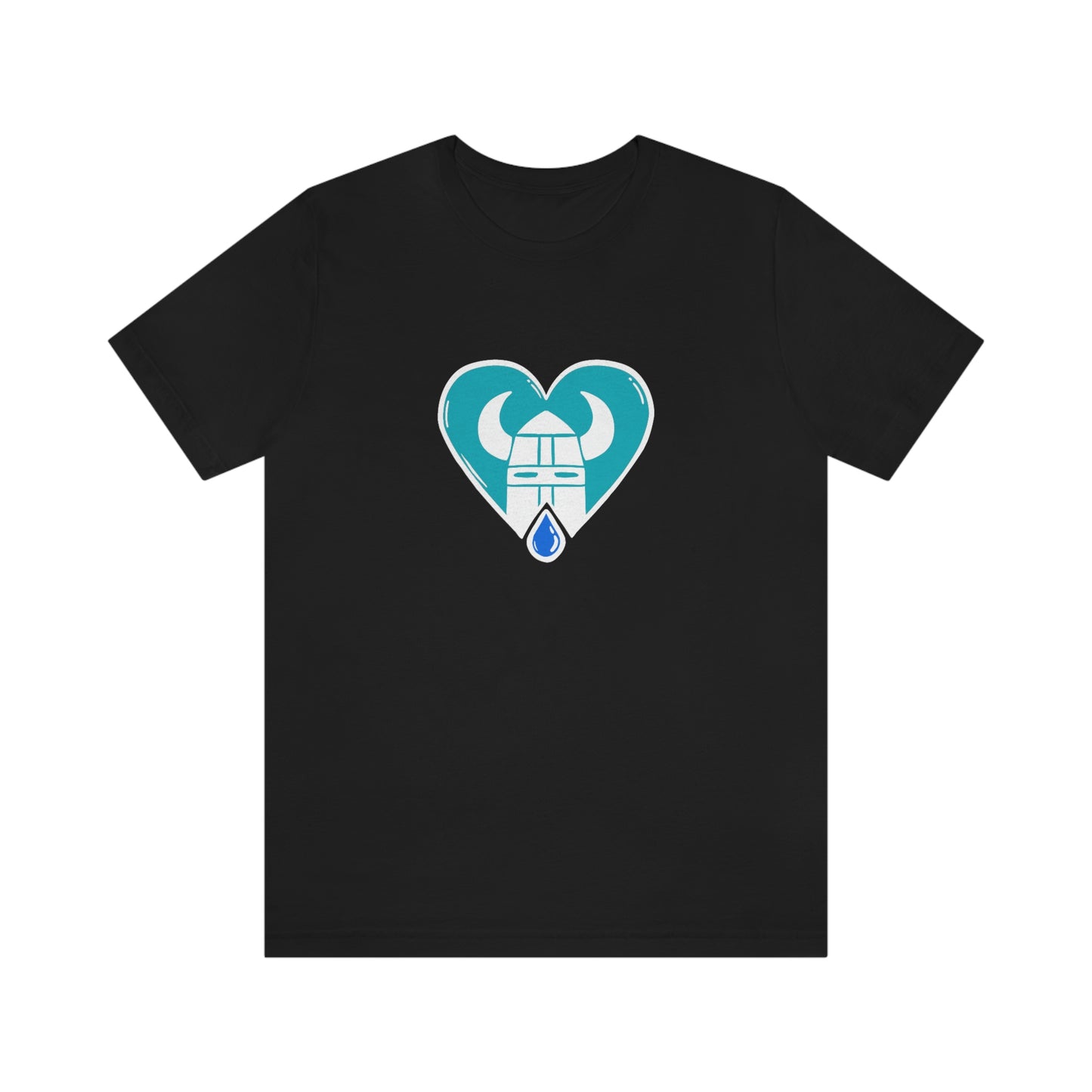 Helmet in a Heart Tee (front only)