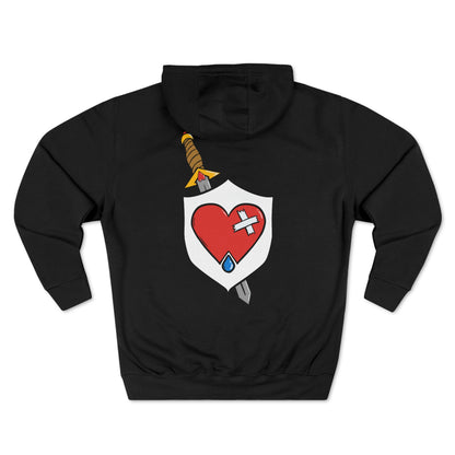 Sword and Shield Pullover Hoodie (front and back)