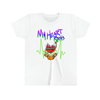 My Heart Rocks Youth Tee  (front only)