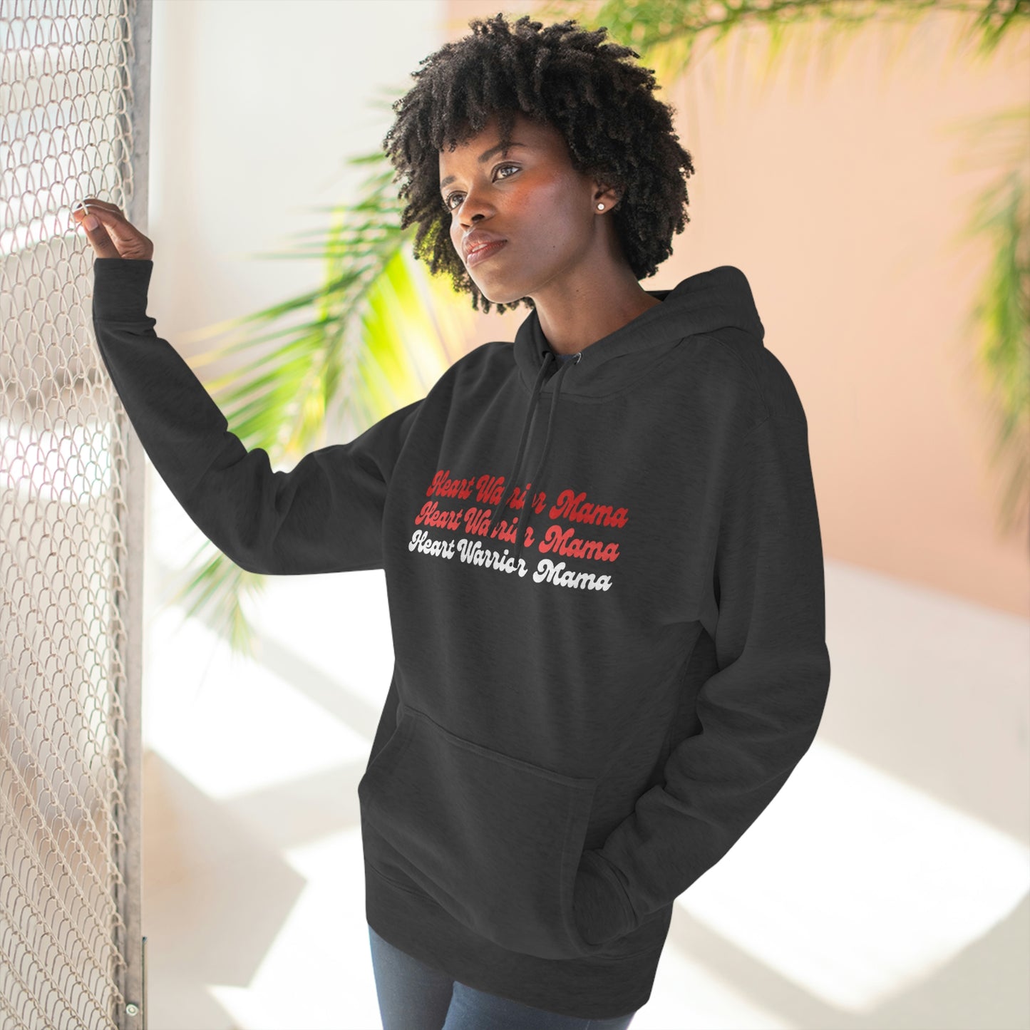 Heart Warrior Mama Pullover Hoodie (front only)