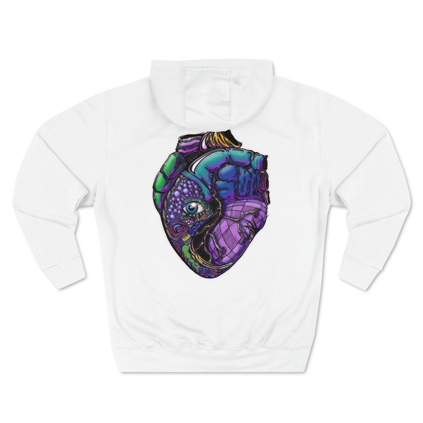 Trippy Heat Pullover Hoodie (front and back)