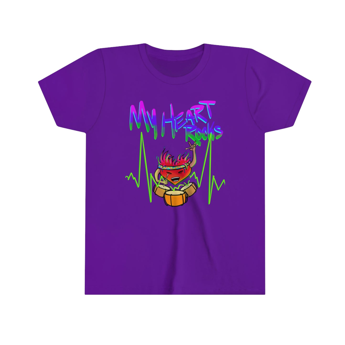 My Heart Rocks Youth Tee  (front only)