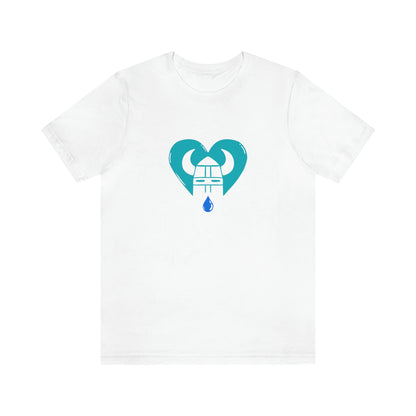 Helmet in a Heart Tee (front only)