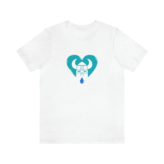 Helmet in a Heart Tee (front only)