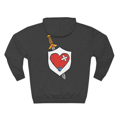 Sword and Shield Pullover Hoodie (front and back)