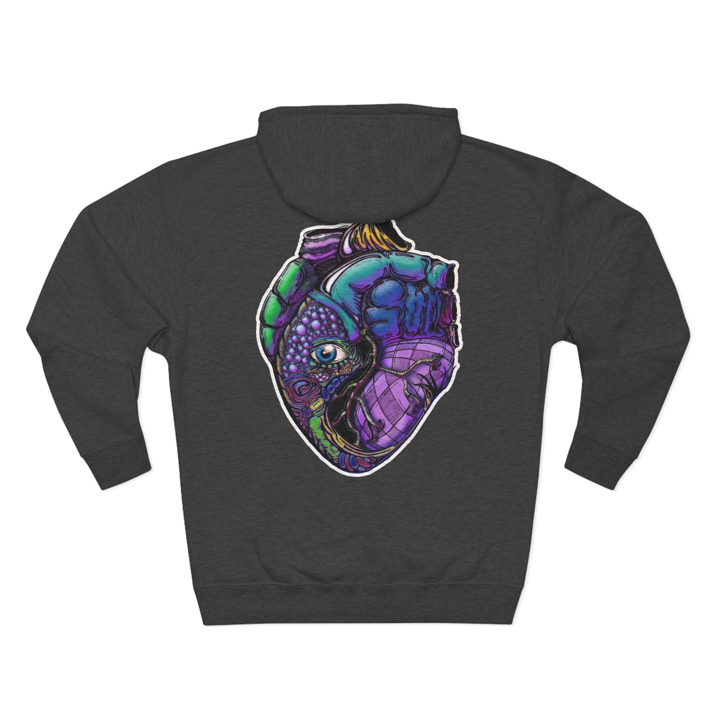 Trippy Heat Pullover Hoodie (front and back)