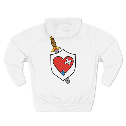 Sword and Shield Pullover Hoodie (front and back)