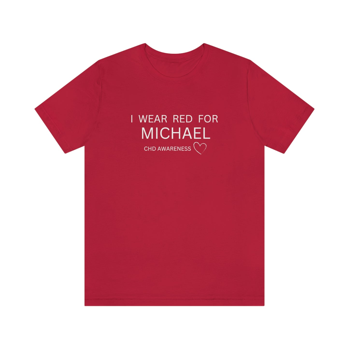 I Wear Red For Michael Tee (front only)