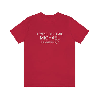 I Wear Red For Michael Tee (front only)