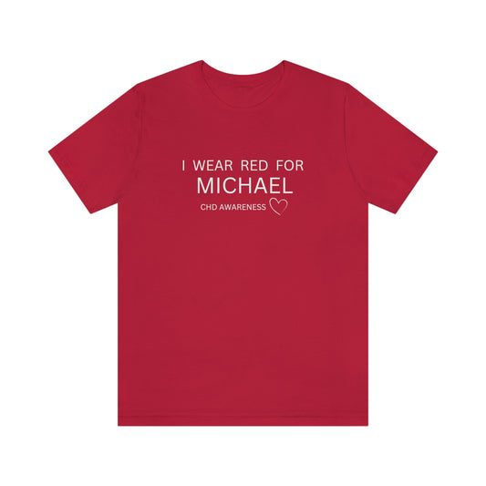 I Wear Red For Michael Tee (front only)