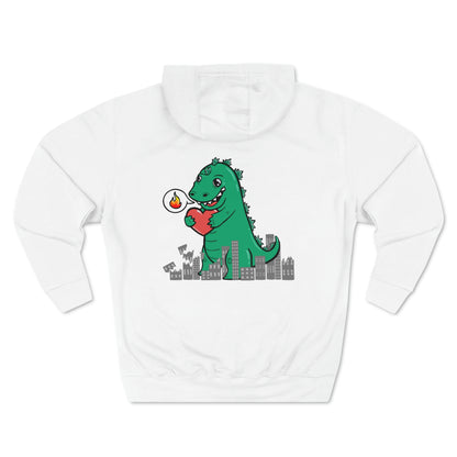 Baby Godzilla Pullover Hoodie (front and back)