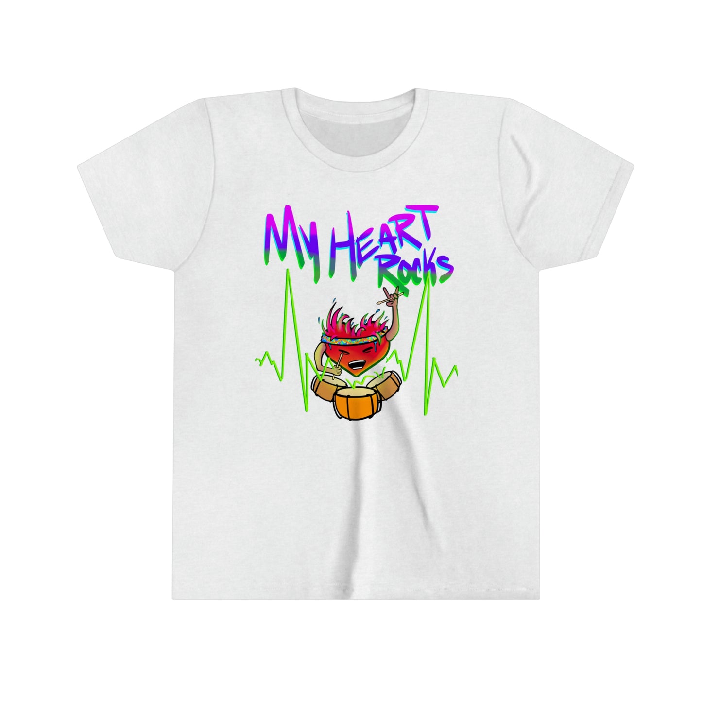 My Heart Rocks Youth Tee  (front only)