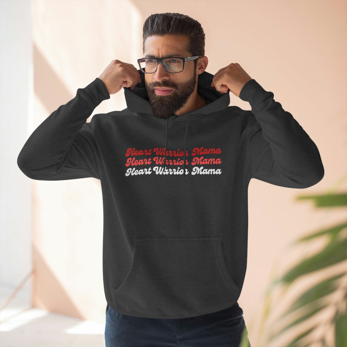 Heart Warrior Mama Pullover Hoodie (front only)